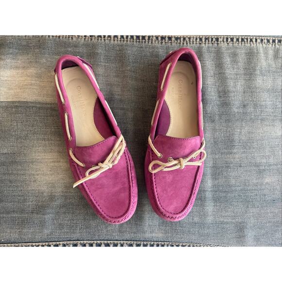 Cole Haan Womens‎ Driving Garner Moccasins Size 6 B Purple /Pink - Picture 2 of 7
